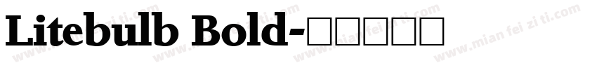 Litebulb Bold字体转换